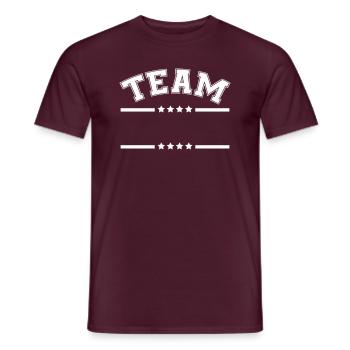 Team Stroke Stern - Men's T-Shirt - brick red - Front - AI Model Male 178 light (178cm)