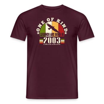 Legend Born 2003 21 Year Old Birthday - Men's T-Shirt - brick red - Front - AI Model Male 178 light (178cm)
