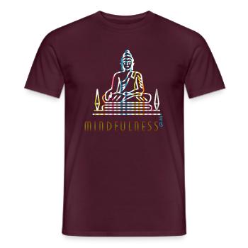 Mindfulness/Achtsamkeit - Männer T-Shirt - Ziegelrot - Vorne - AI Model Male 178 light (178cm)