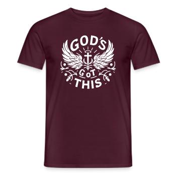 God’s Got This - Men's T-Shirt - brick red - Front - AI Model Male 178 light (178cm)