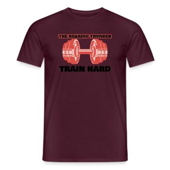 THE ROARING THUNDER GYM T-SHIRT - Men's T-Shirt - brick red - Front - AI Model Male 178 light (178cm)