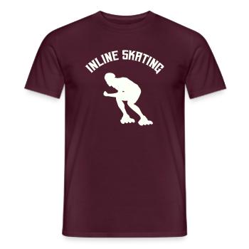 Inline Skating - Männer T-Shirt - Ziegelrot - Vorne - AI Model Male 178 light (178cm)