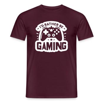 I’d Rather Be Gaming - Men's T-Shirt - brick red - Front - AI Model Male 178 light (178cm)