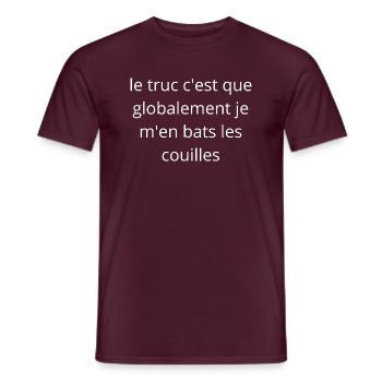 The thing is that I don't give a damn - Men's T-Shirt - brick red - Front - AI Model Male 178 light (178cm)