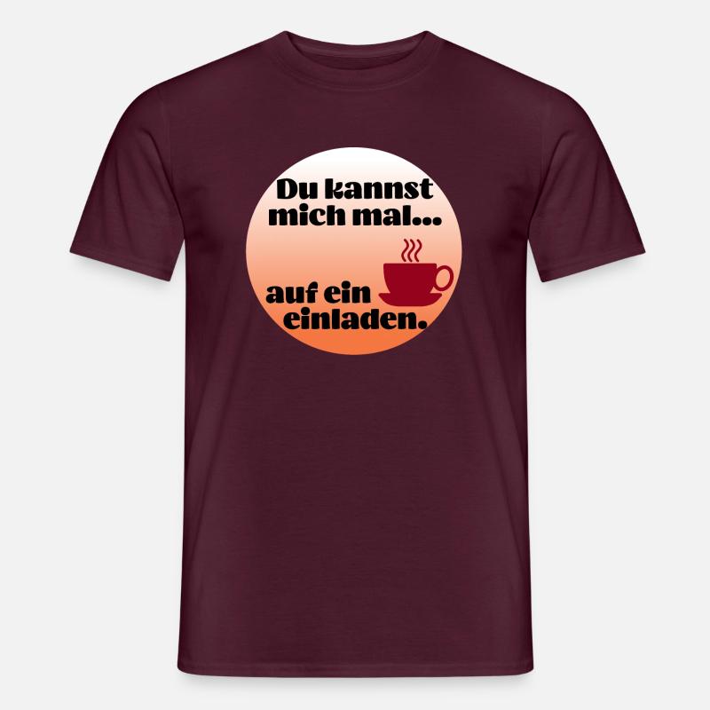 auf ein Käffchen - Männer T-Shirt - Ziegelrot