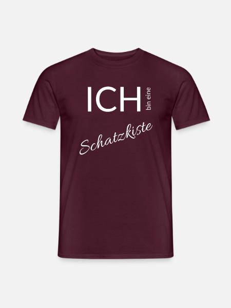 Ich bin eine Schatzkiste - Männer T-Shirt - Ziegelrot