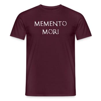 Memento Mori - T-shirt homme - rouge brique - Devant - AI Model Male 178 light (178cm)