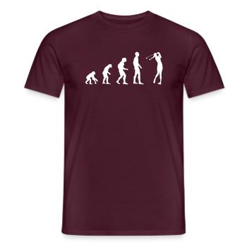 golferin golf girl shirt gift geschenk Evolution - Männer T-Shirt - Ziegelrot - Vorne - AI Model Male 178 light (178cm)