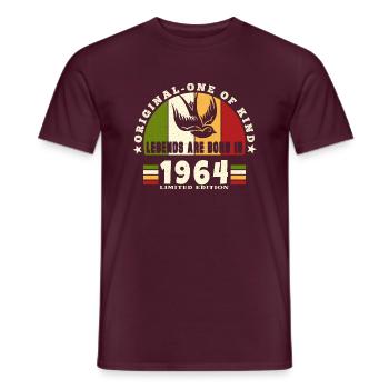 1964 Vintage Geburtstag Legende Geschenk - Männer T-Shirt - Ziegelrot - Vorne - AI Model Male 178 light (178cm)