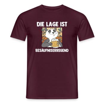 Die Lage ist Besäufniserregend Bier Panda - Männer T-Shirt - Ziegelrot - Vorne - AI Model Male 178 light (178cm)