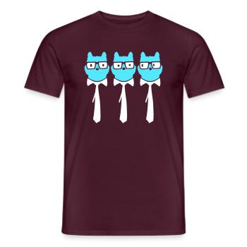 3 lunettes intelligentes nerd chat à monture de corne Geek Tie Team - T-shirt homme - rouge brique - Devant - AI Model Male 178 light (178cm)