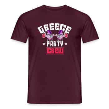 Greece Party Crew - Men's T-Shirt - brick red - Front - AI Model Male 178 light (178cm)