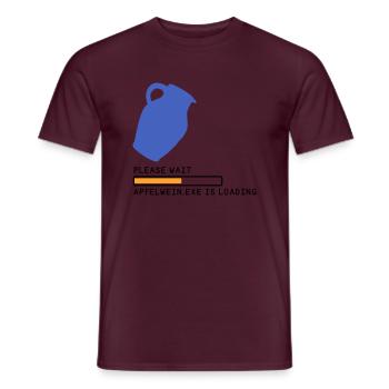 Bembel Loading please wait - Männer T-Shirt - Ziegelrot - Vorne - AI Model Male 178 light (178cm)