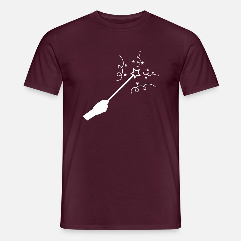 zauberstab - Männer T-Shirt - Ziegelrot