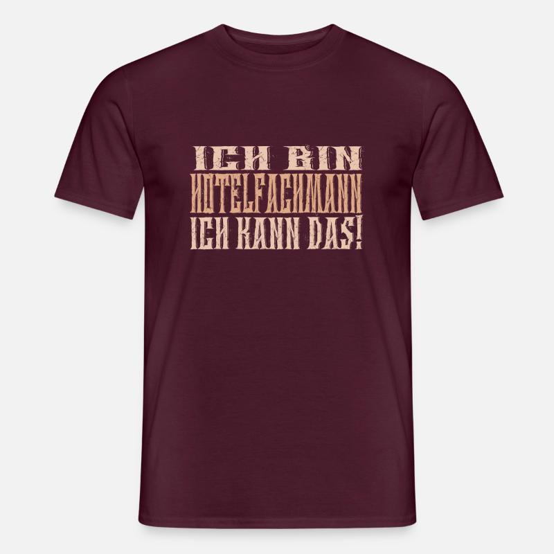 Ich bin Hotelfachmann - Männer T-Shirt - Ziegelrot