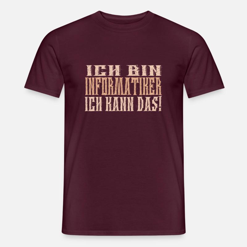 Ich bin Informatiker - Männer T-Shirt - Ziegelrot