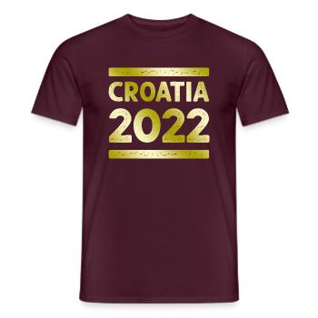 Croatia Party Crew - Men's T-Shirt - brick red - Front - AI Model Male 178 light (178cm)