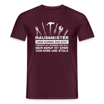 Hausmeister Job Hauswart Geschenk - Männer T-Shirt - Ziegelrot - Vorne - AI Model Male 178 light (178cm)