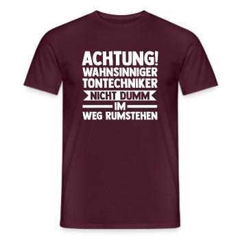 Toningenieur Tontechnik Tontechniker - Männer T-Shirt - Ziegelrot - Vorne - AI Model Male 178 light (178cm)