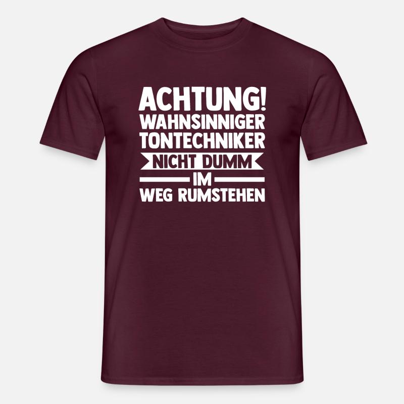 Toningenieur Tontechnik Tontechniker - Männer T-Shirt - Ziegelrot