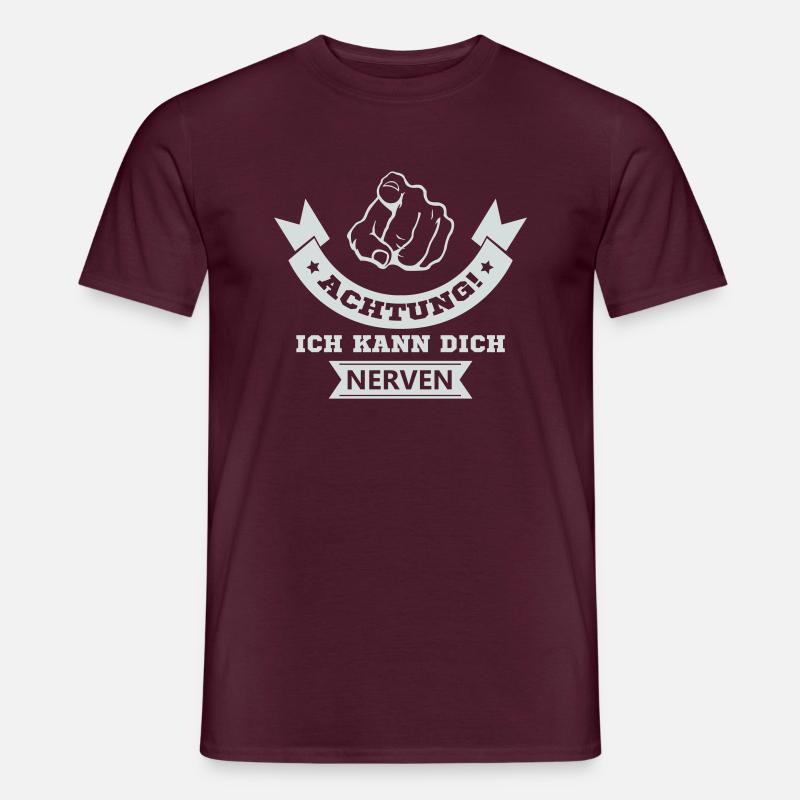 ich kann dich nerven - Männer T-Shirt - Ziegelrot
