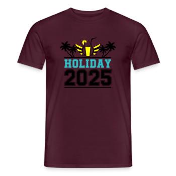 Holiday 2025 - Männer T-Shirt - Ziegelrot - Vorne - AI Model Male 178 light (178cm)