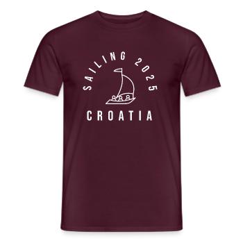 sailing croatia 2025 - Männer T-Shirt - Ziegelrot - Vorne - AI Model Male 178 light (178cm)