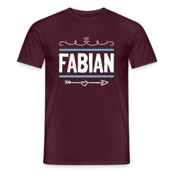 Fabian - Men's T-Shirt - brick red - Front - AI Model Male 178 light (178cm)