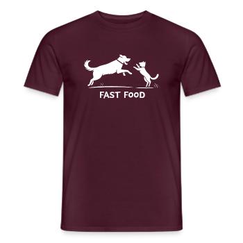 Fast food - Männer T-Shirt - Ziegelrot - Vorne - AI Model Male 178 light (178cm)