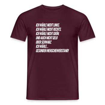 Funny Saying - ELECTIONS - Men's T-Shirt - brick red - Front - AI Model Male 178 light (178cm)