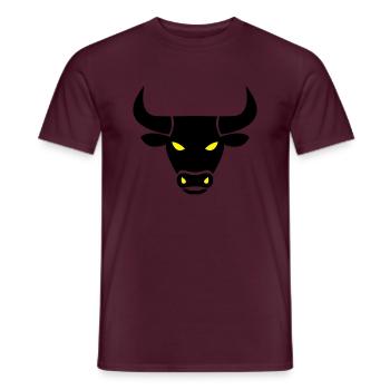 stier_002 - T-shirt homme - rouge brique - Devant - AI Model Male 178 light (178cm)