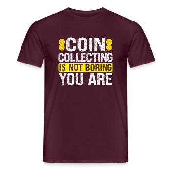 Münzen Münzen Sammler Numismatiker Geschenk - Männer T-Shirt - Ziegelrot - Vorne - AI Model Male 178 light (178cm)