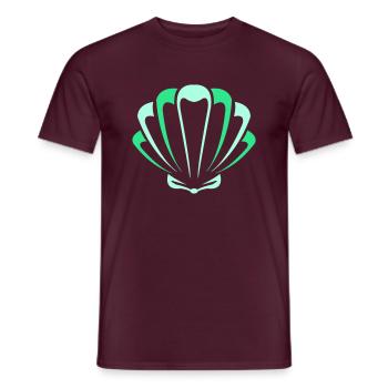 coquille - T-shirt homme - rouge brique - Devant - AI Model Male 178 light (178cm)