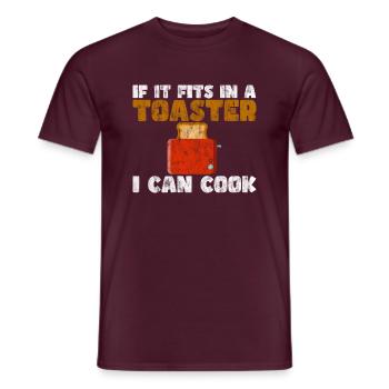 If it fits in a toaster, I can cook it 3 - Men's T-Shirt - brick red - Front - AI Model Male 178 light (178cm)