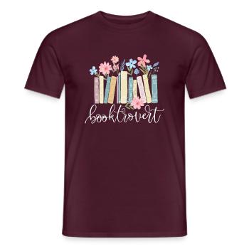 Booktrovert - Buchliebhaber Lesen Introvertiert - Männer T-Shirt - Ziegelrot - Vorne - AI Model Male 178 light (178cm)