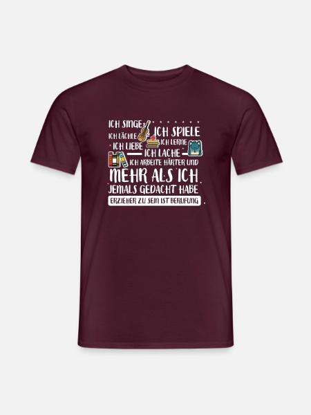 Erzieher ist ein Berufung - Männer T-Shirt - Ziegelrot