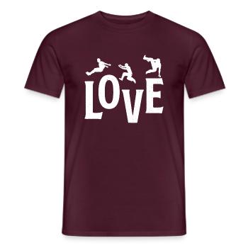 Parkour Freerunning Traceur - Männer T-Shirt - Ziegelrot - Vorne - AI Model Male 178 light (178cm)