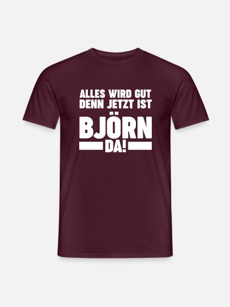 Björn - Männer T-Shirt - Ziegelrot