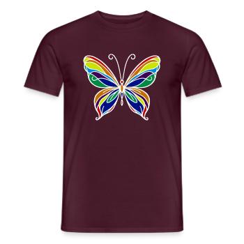 Papillon - T-shirt homme - rouge brique - Devant - AI Model Male 178 light (178cm)