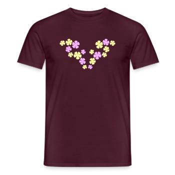 Many Pretty Flowers Colorful Decorative Pattern Beautiful - Men's T-Shirt - brick red - Front - AI Model Male 178 light (178cm)