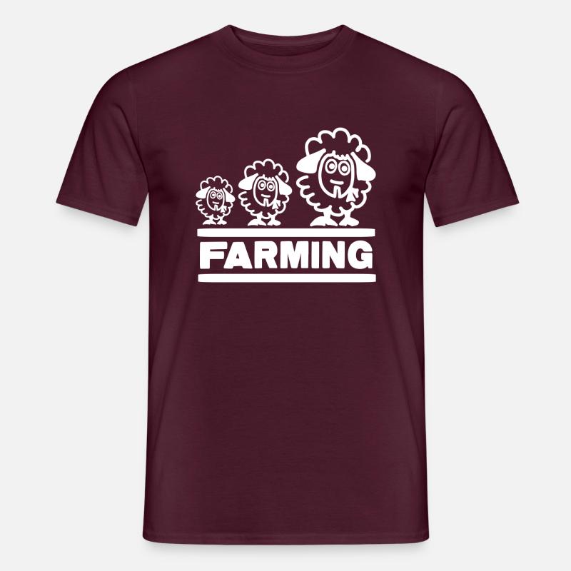 Farmer Evolution Sheep - Men's T-Shirt - brick red