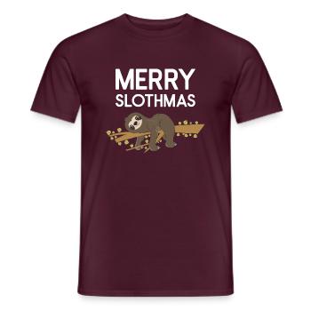 Sloth Loafers Cute sloth gift - Men's T-Shirt - brick red - Front - AI Model Male 178 light (178cm)