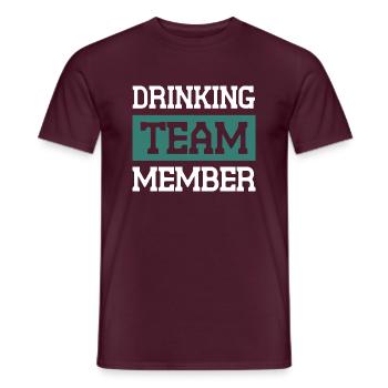 Drinking Team - Men's T-Shirt - brick red - Front - AI Model Male 178 light (178cm)