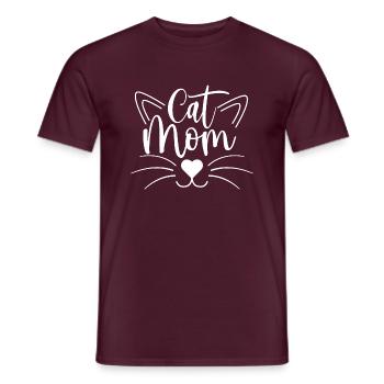 Cat Mom Proud Cat Lover Kitten Owner - Men's T-Shirt - brick red - Front - AI Model Male 178 light (178cm)