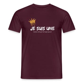 Je suis une maman c'est quoi ton super pouvoir - T-shirt homme - rouge brique - Devant - AI Model Male 178 light (178cm)