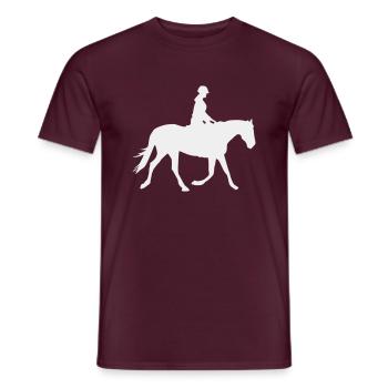 Rider Horse - Men's T-Shirt - brick red - Front - AI Model Male 178 light (178cm)