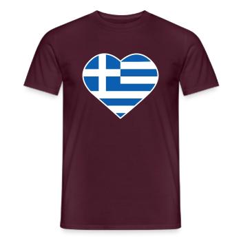 I love Greece - Men's T-Shirt - brick red - Front - AI Model Male 178 light (178cm)