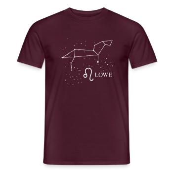 Tierzeichen Löwe mit Sternbild - Männer T-Shirt - Ziegelrot - Vorne - AI Model Male 178 light (178cm)