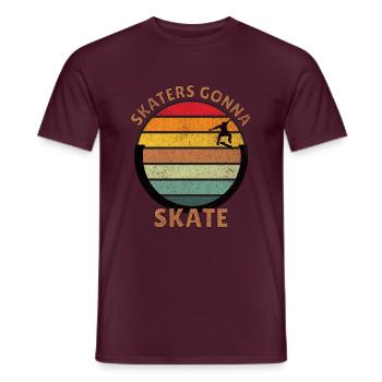 Skaters Gonna Skate - Men's T-Shirt - brick red - Front - AI Model Male 178 light (178cm)