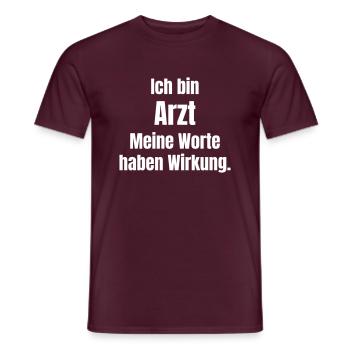 Je suis médecin. Mes paroles ont un effet. - T-shirt homme - rouge brique - Devant - AI Model Male 178 light (178cm)